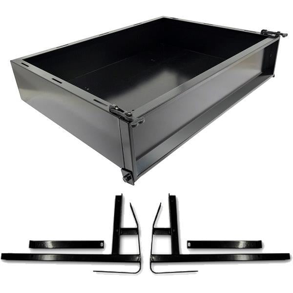 GTW Black Steel Cargo Box Kit For EZGO TXT/T48 (Years 1994.5-Up)