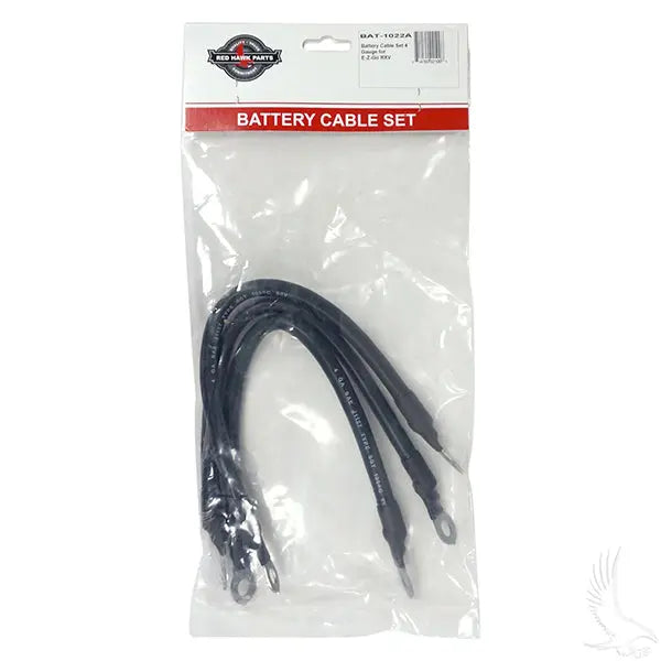 Battery Cable SET, Includes (3) 12" 4 gauge, E-Z-Go RXV 08+ Redhawk