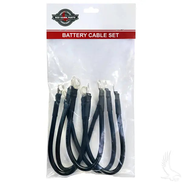 Battery Cable SET, Includes (5) 12" 6 gauge, Club Car 36V 81+, Yamaha G2/G8/G9 36V 85-94 Redhawk