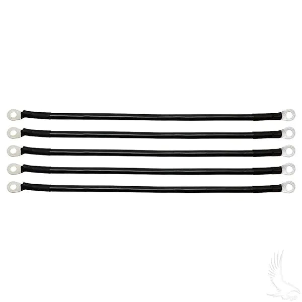 Battery Cable SET, Includes (5) 14" 4 gauge, Club Car DS 48V 95+ Redhawk
