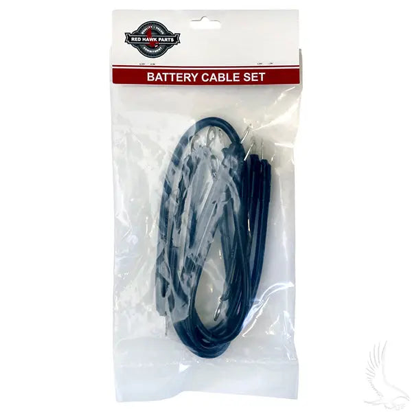 Battery Cable SET, Includes (5) 14" 6 gauge, Club Car DS 48V 95+ Redhawk