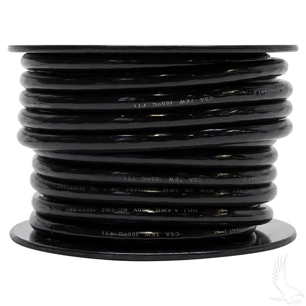 Battery Cable, 4 Gauge, 50 Foot Redhawk