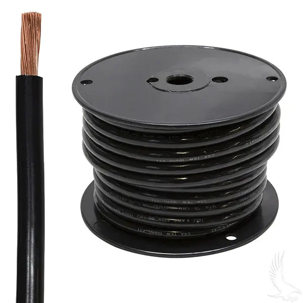 Battery Cable, 4 Gauge, 50 Foot Redhawk