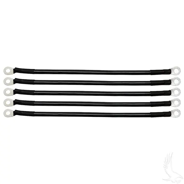 Battery Cable, BAG OF 5, 12" 4 Gauge black Redhawk