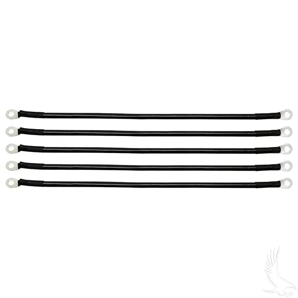 Battery Cable, BAG OF 5, 16" 4 Gauge Black Redhawk