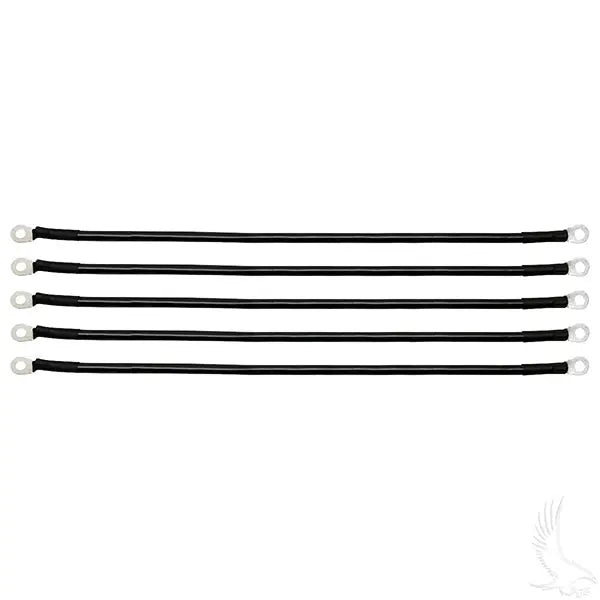 Battery Cable, BAG OF 5, 18" 4 Gauge Black Redhawk