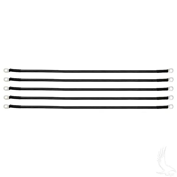 Battery Cable, BAG OF 5, 21" 4 Gauge Black Redhawk