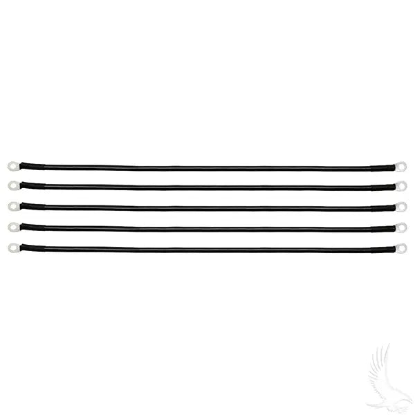 Battery Cable, BAG OF 5, 23" 4 Gauge Black Redhawk