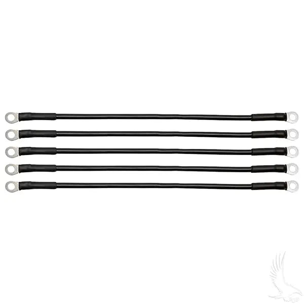 Battery Cable, PACK OF 5, 14" 6 Gauge Black Redhawk