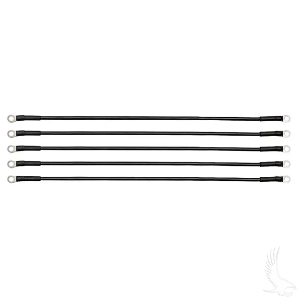 Battery Cable, PACK OF 5, 21" 6 Gauge Black Redhawk