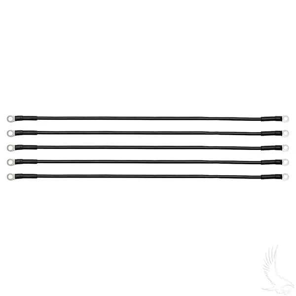 Battery Cable, PACK OF 5, 23" 6 Gauge Black Redhawk