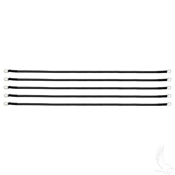 Battery Cable, PACK OF 5, 26" 4 Gauge Black Redhawk