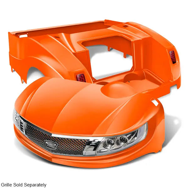 DoubleTake Phoenix Body Kit with Street Legal Light Kit, E-Z-Go RXV 08+, Orange DoubleTake