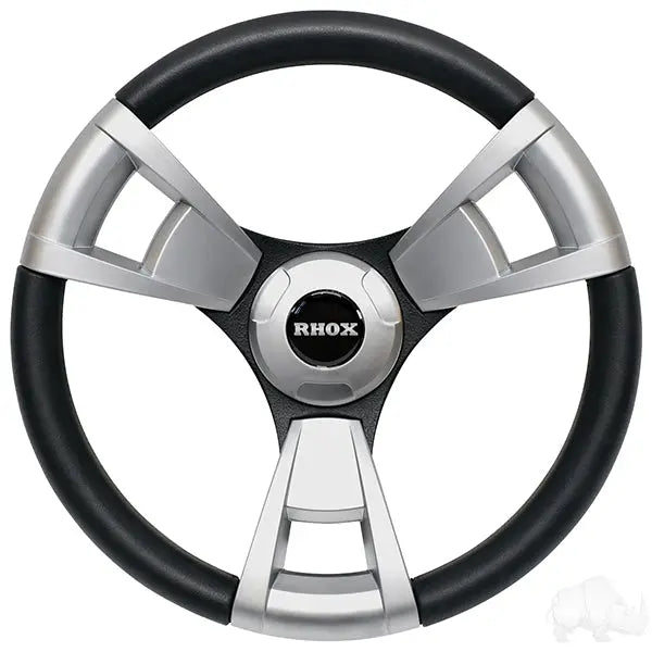 Fontana Steering Wheel, Brushed, Club Car DS Hub 84+ Redhawk