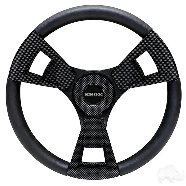 Fontana Steering Wheel, Carbon Fiber, Club Car DS Hub 84+ Redhawk