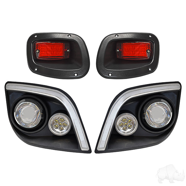 RHOX LED Light Kit w/ RGBW LED Running Lights and Plug and Play Harness, E-Z-Go Express, 12-48V