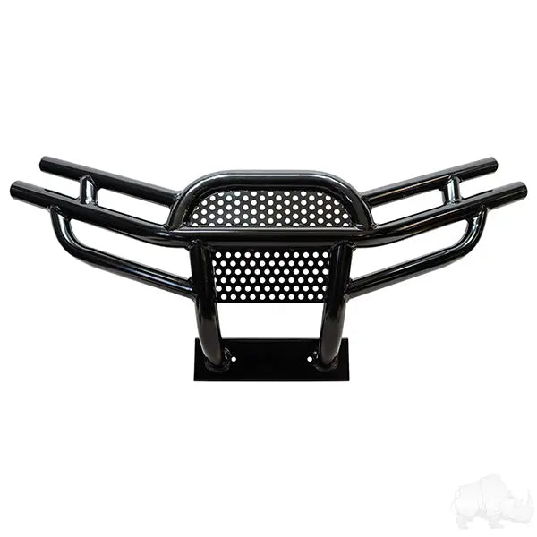 RHOX BMF Heavy Duty Front Brush Guard, Black Powder Coat Steel, Club Car Tempo Redhawk