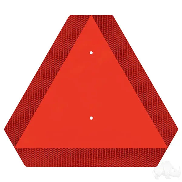 Slow Moving Vehicle Emblem, Aluminum Redhawk