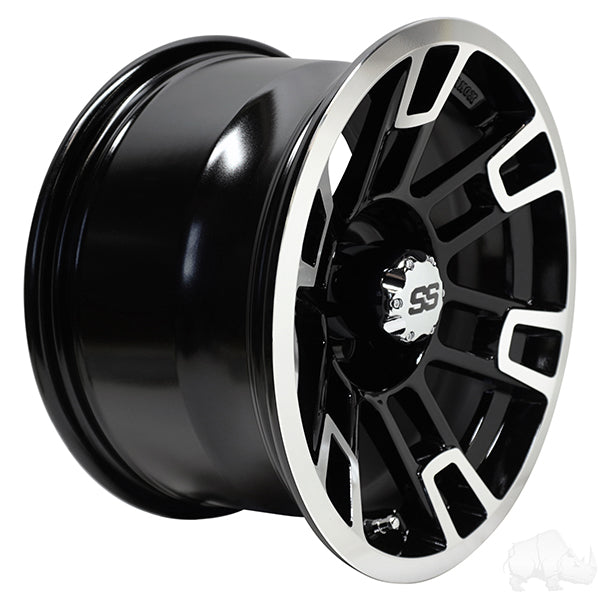 RHOX RX391, Machined Gloss Black, 14x7 ET-25