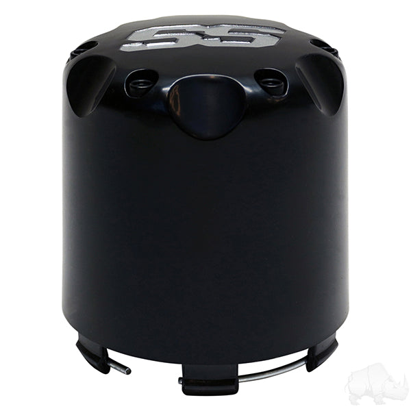 Center Cap, Matte Black with Silver SS