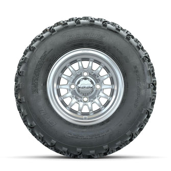 GTW Medusa Machined/Silver 10 in Wheels with 22x11.00-10 Rogue All Terrain Tires – Full Set