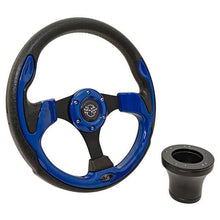 2004-Up Club Car Precedent - GTW Blue Rally Steering Wheel with Black Adaptor