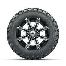 GTW Tempest Machined/Black 12 in Wheels with 22x11.00-12 Rogue All Terrain Tires – Full Set