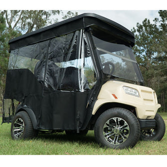 Club Car Precedent-Onward-Tempo - Red Dot Chameleon Black 4-Passenger Track Style Soft Enclosure