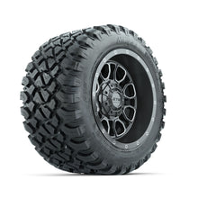 GTW Volt Gunmetal/Machined 12 in Wheels with 22x11-R12 Nomad All Terrain Tires  Full Set