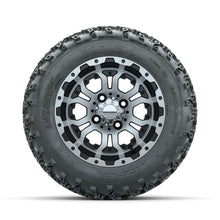 GTW Omega Machined/Black 12 in Wheels with 22x11.00-12 Rogue All Terrain Tires – Full Set