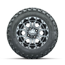 GTW Omega Machined/Black 12 in Wheels with 22x11.00-12 Rogue All Terrain Tires  Full Set