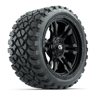 GTW® Shogun Gloss Black 15 in Wheels with 23x10-R15 Nomad Steel Belted Radial All-Terrain Tires – Full Set