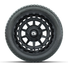 GTW® Barricade Gloss Black 14 in Wheels with 205/30-14 Fusion Street Tires – Full Set