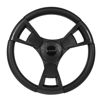 Gussi Italia Model 13 Black/Carbon Fiber Steering Wheel For E-Z-GO