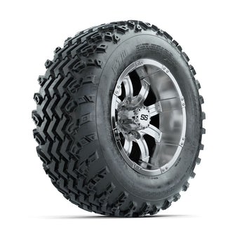 GTW Tempest Chrome 12 in Wheels with 23x10.00-12 Rogue All Terrain Tires  Full Set