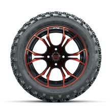 GTW Spyder Red/Black 14 in Wheels with 23x10.00-14 Rogue All Terrain Tires  Full Set