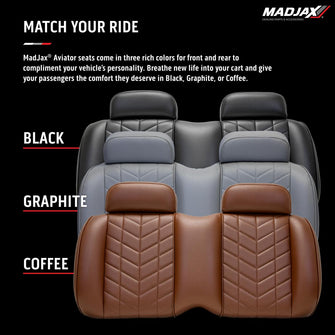 MadJax Aviator Club Car Precedent/Tempo/Onward Graphite Front Seat Cushions (Years 2012-Up)