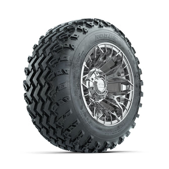 GTW Stellar Chrome 12 in Wheels with 22x11.00-12 Rogue All Terrain Tires  Full Set