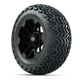 GTW® Graffiti Gloss Black 14 in Wheels with 23x10-14 Predator All-Terrain Tires – Full Set