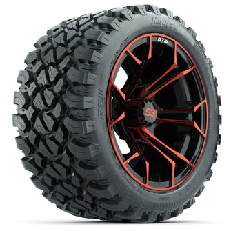 GTW Spyder Red/Black 14 in Wheels with 23x10-14 GTW Nomad All-Terrain Tires  Full Set