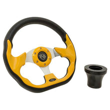 1994.5-Up EZGO - GTW Yellow Racer Steering Wheel with Black Adaptor