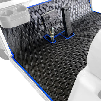 Xtreme Floor Mats for Club Car DS (82-13) / Villager (82-18) - Black/Blue