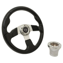 1985-Up Yamaha - GTW Black Rally Steering Wheel with Chrome Adaptor