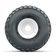 GTW Steel White 2:5 Offset 8 in Wheels with 22x11.00-8 Rogue All Terrain Tires – Full Set