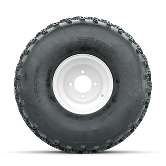 GTW Steel White 2:5 Offset 8 in Wheels with 22x11.00-8 Rogue All Terrain Tires – Full Set