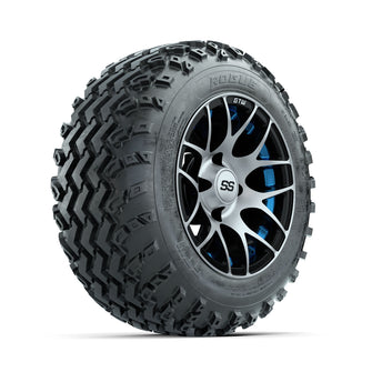 GTW Pursuit Blue 12 in Wheels with 22x11.00-12 Rogue All Terrain Tires  Full Set