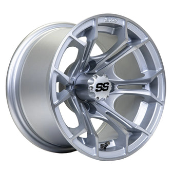 12" GTW Spyder Matte Silver with Machined Accents Wheel GTW 