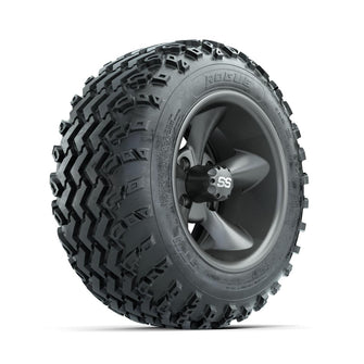 GTW Godfather Matte Grey 12 in Wheels with 22x11.00-12 Rogue All Terrain Tires – Full Set