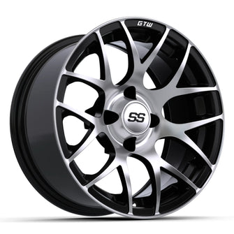 14″ GTW® Pursuit Black with Machined Accents Wheel GTW 