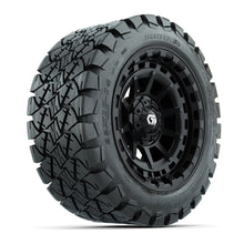 GTW Barricade Gloss Black 14 in Wheels with 22x10-14 Timberwolf All-Terrain Tires  Full Set